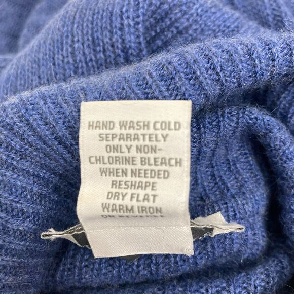 Soft Surroundings Michelle Sweater Dress M Turtleneck Cable Knit Blue Tunic - Picture 14 of 14